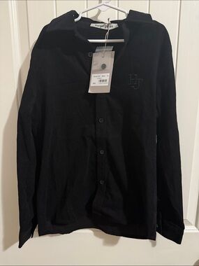 Harper James Girls Black Hooded Shirt Jacket